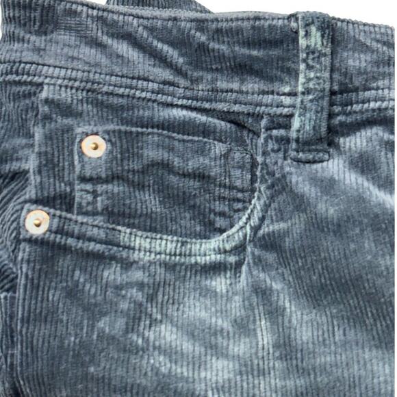 Anthropologie Pilcro Slim Boyfriend Crop Corduroy Pants Blue Size 26 Petite - Picture 6 of 9